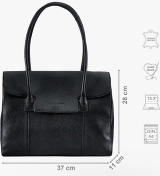 STILORD Carrie Shopper Bolso Piel Negro