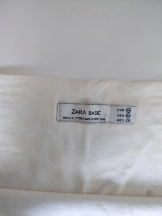 Top Zara Blanco Roto Talla S