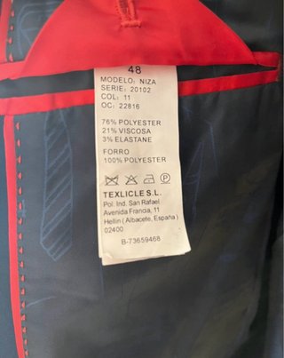 Americana y pantalón traje azul marino