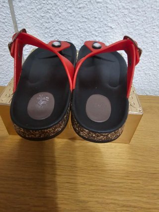 Sandalias Verano Rojas y Negras