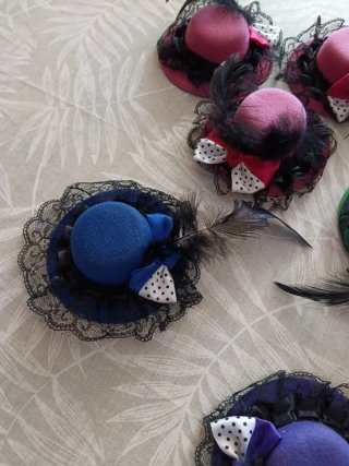 Lote de tocados sombrero Nancy varios colores