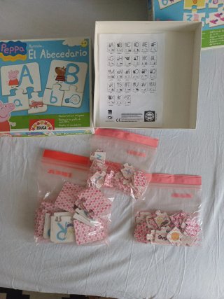2 Puzzles Peppa Pig: Letras y Números