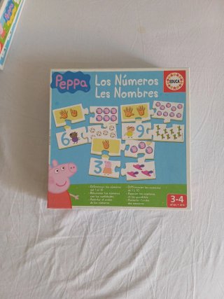 2 Puzzles Peppa Pig: Letras y Números