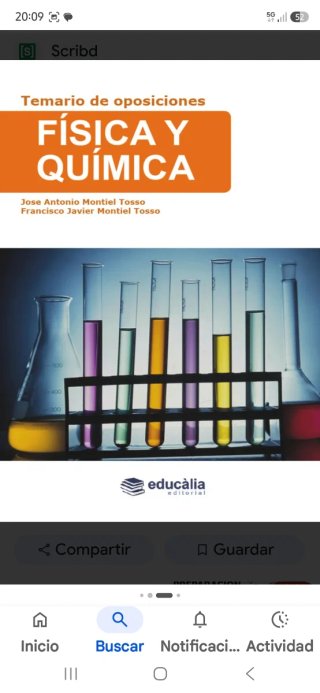 Temario oposiciones física y quimica