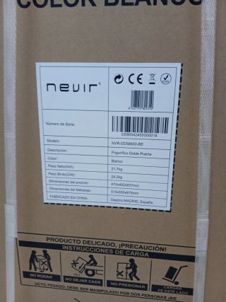 Frigorífico Nevir Doble Puerta Blanco