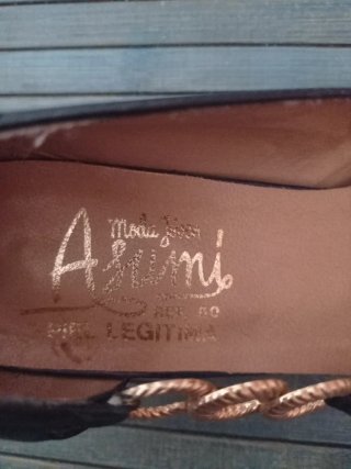 Zapatos Asumi Piel Legítima Azul Marino