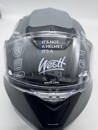Casco Moto Westt Gris Talla L (59-60cm)