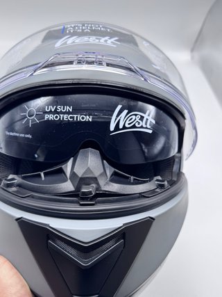 Casco Moto Westt Gris Talla L (59-60cm)