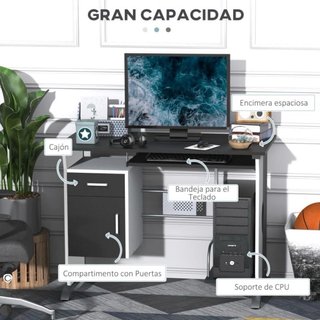 Escritorio moderno metal y madera