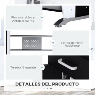 Escritorio moderno metal y madera