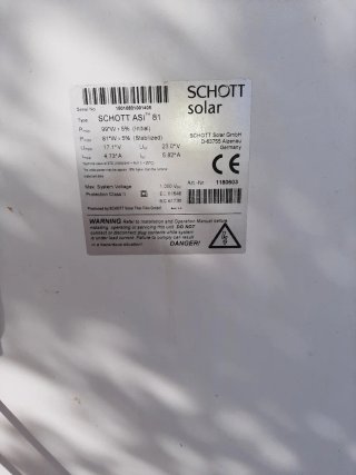 Placa Solar . De 130 x 110