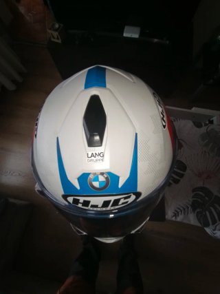 Casco HJC i90 touring azul y blanco