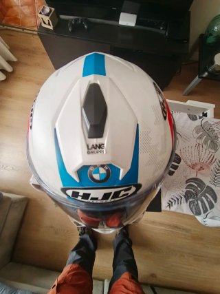 Casco HJC i90 touring azul y blanco