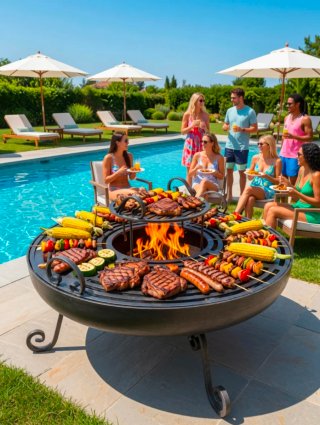 Barbacoa de diseño rustica