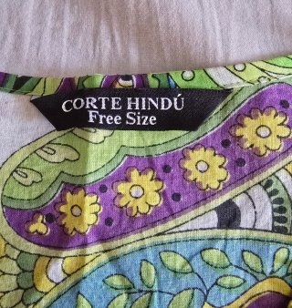 Vestido Corte Hindú Talla Única con bolsillos