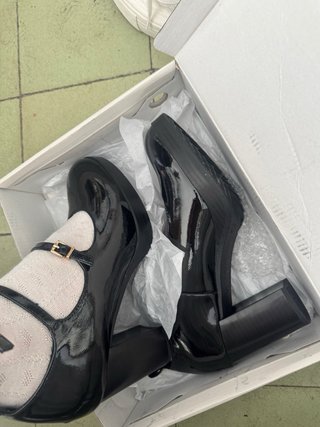 Zapatos Mary Jane Tacón Bloque Charol