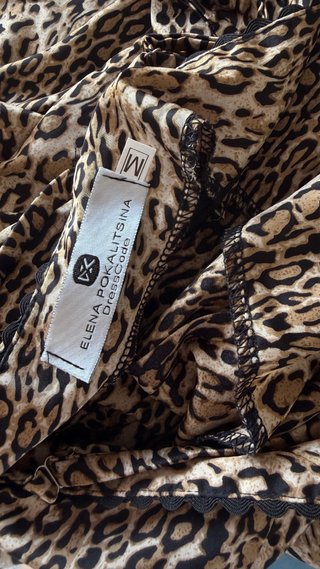 Vestido largo estampado animal print
