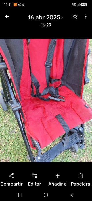 Carrito de bebé rojo