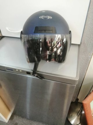 Casco de moto negro