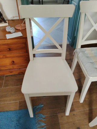 Sedie da pranzo bianche (in legno) INGOLF