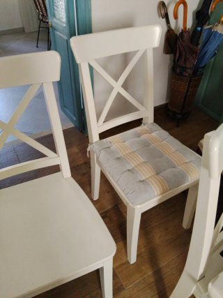 Sedie da pranzo bianche (in legno) INGOLF