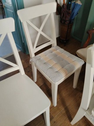 Sedie da pranzo bianche (in legno) INGOLF