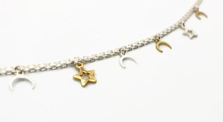 Pulsera Plata 925 Lunas y Estrellas