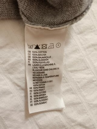 Jersey fino 100% algodón H&M gris talla XL