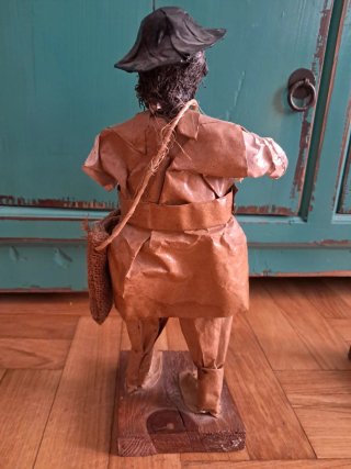 Quijote y Sancho antiguos de papel maché