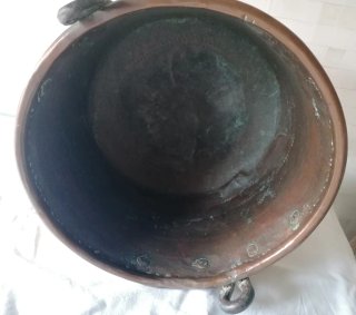 Caldero antiguo cobre s. XIX