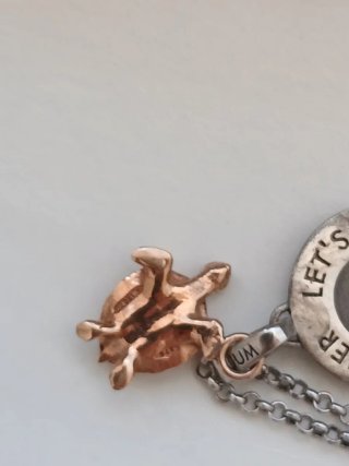 Collana GAIA argento e oro 9kt tartaruga