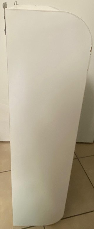 Mobiletto con serranda bianco e azzurro