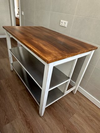 Isla cocina madera (estilo rústico) “Leer descrip.