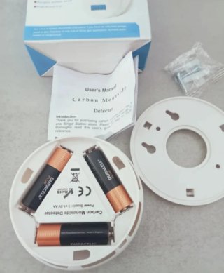 Detector de Monóxido de Carbono (CO) pilas, alarma