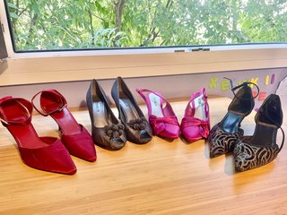 Lote 4 pares zapatos de salón