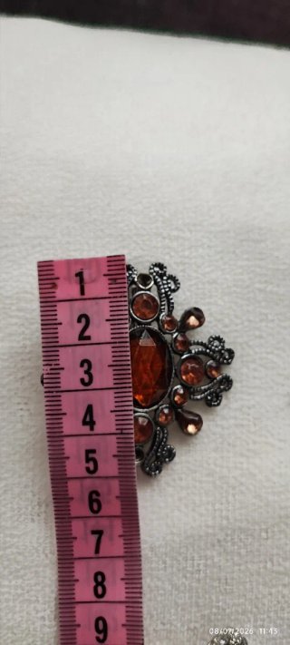 Lote 4 Broches Joya (Turquesa ámbar,rojo, plateado