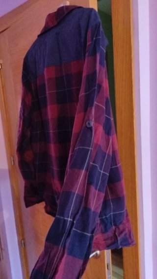 Camisa de cuadros con bolsillos laterales
