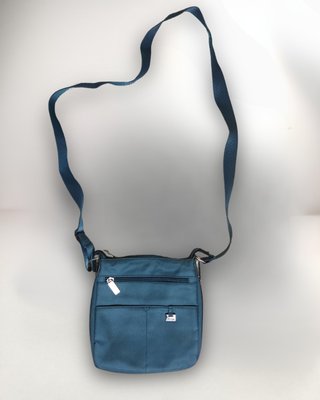 Bandolera David Jones azul petróleo 22 cm original