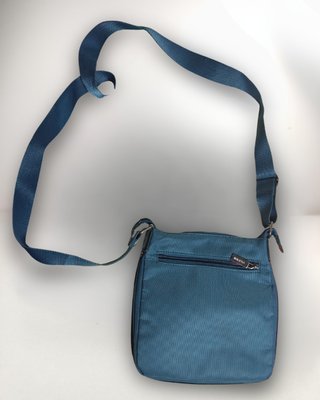 Bandolera David Jones azul petróleo 22 cm original