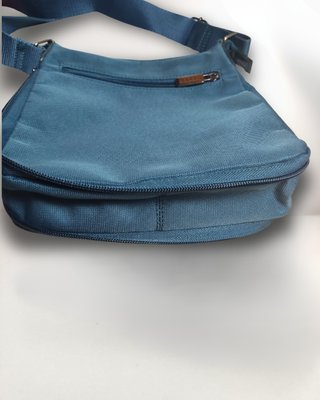 Bandolera David Jones azul petróleo 22 cm original