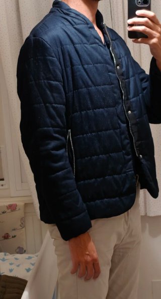 Cazadora chaqueta Zara acolchada azul marino