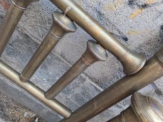 +100 AÑOS CAMA BRONCE LATON 150 BUEN ESTADO