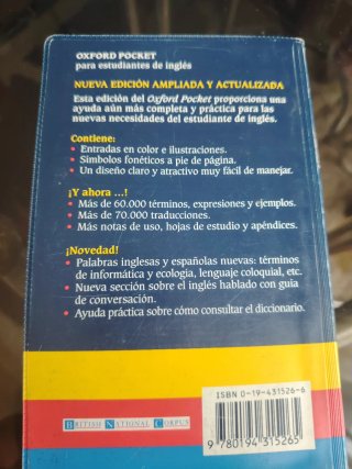 Diccionario Oxford Pocket Para Estudiantes de I...