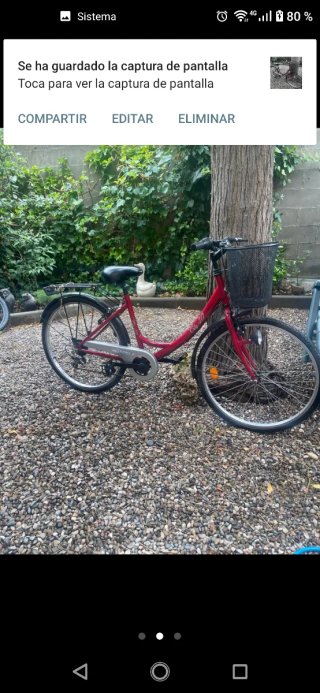 Bicicleta de paseo roja