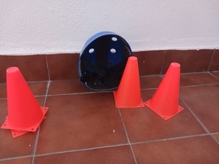 Lote de patines en línea morados y blancos