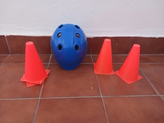 Lote de patines en línea morados y blancos