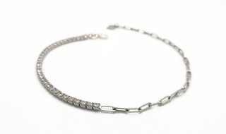 Pulsera Riviere Plata Rodiada Circonitas
