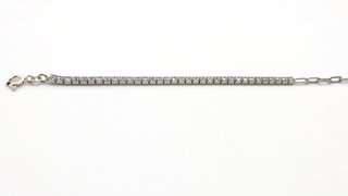 Pulsera Riviere Plata Rodiada Circonitas