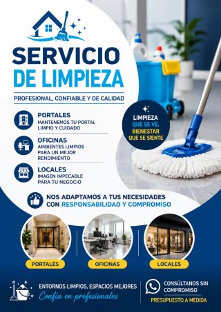 Servicio de limpieza portales oficinas o locales