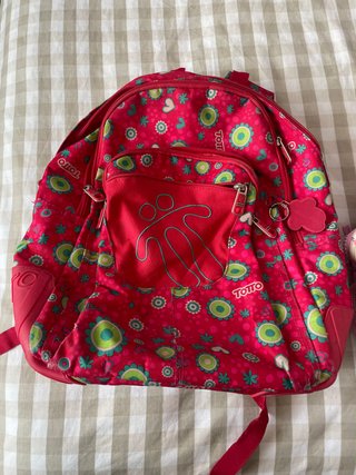 Mochila Totto Infantil Flores y Corazones